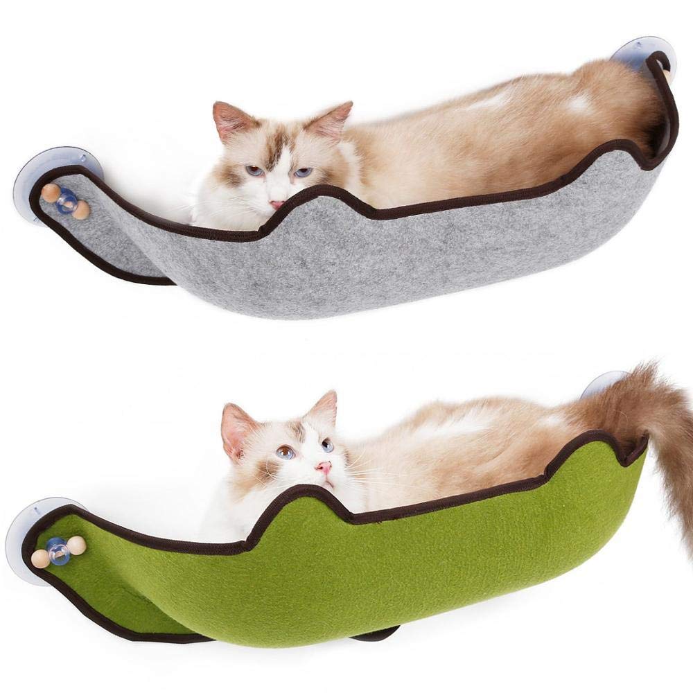 Katzenhängematte Haustier Hängende Betten Sunny Window Seat Mount Hängematte Window Lounger Mit Saugnäpfen Regal Warm Sitzbetten 1St Grau