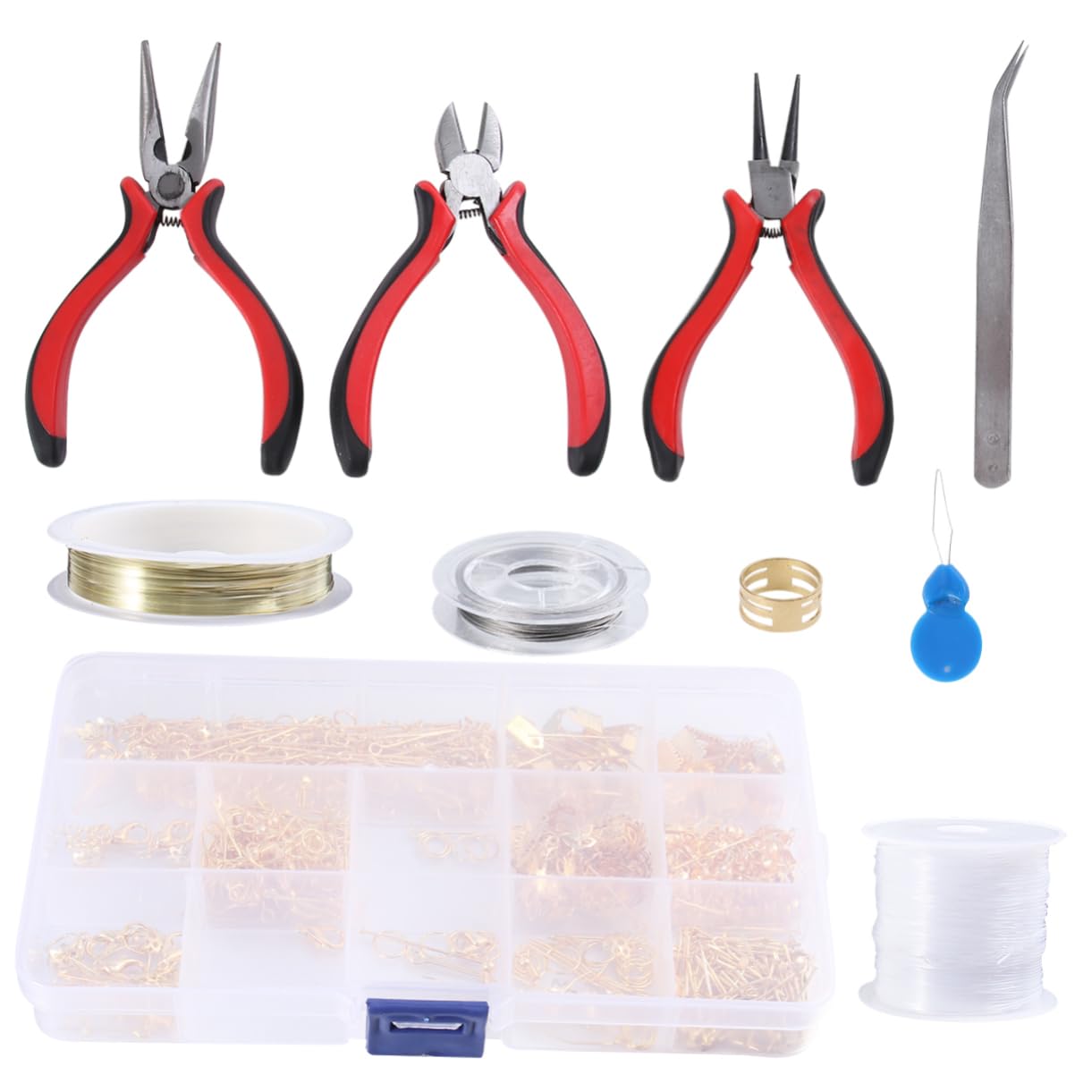 AKOOSY Kit Accessori Bigiotteria Fai da Te 768 Pezzi in Metallo Oro