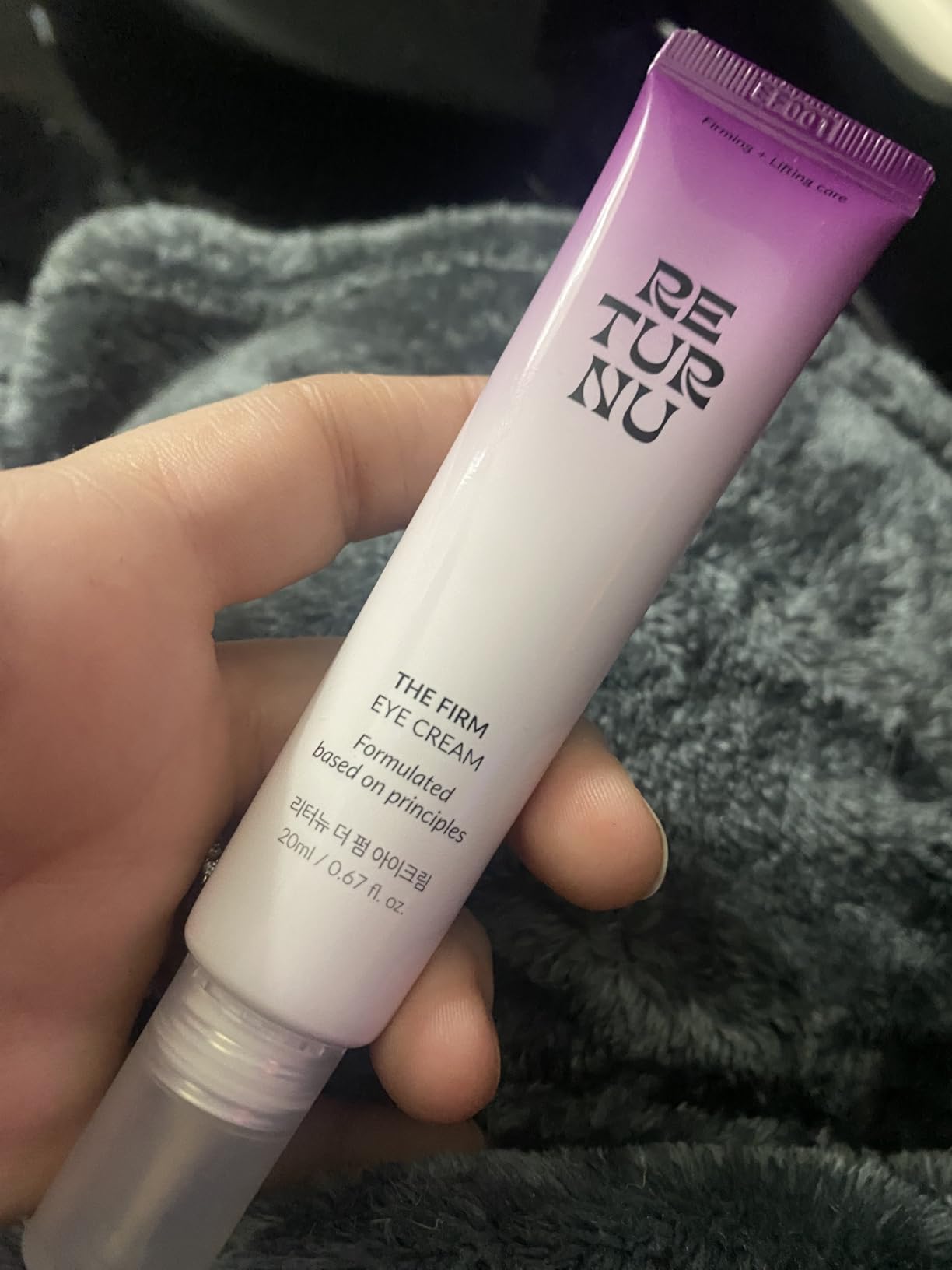 RETURNU The Firm Eye Cream, Firming & Anti-Wrinkle Eye Moisturizer with Peptides & Bakuchiol, Helps Smooth Fine Lines & Support Under-Eye Firmness, Under Eye Bags (0.67 fl oz)