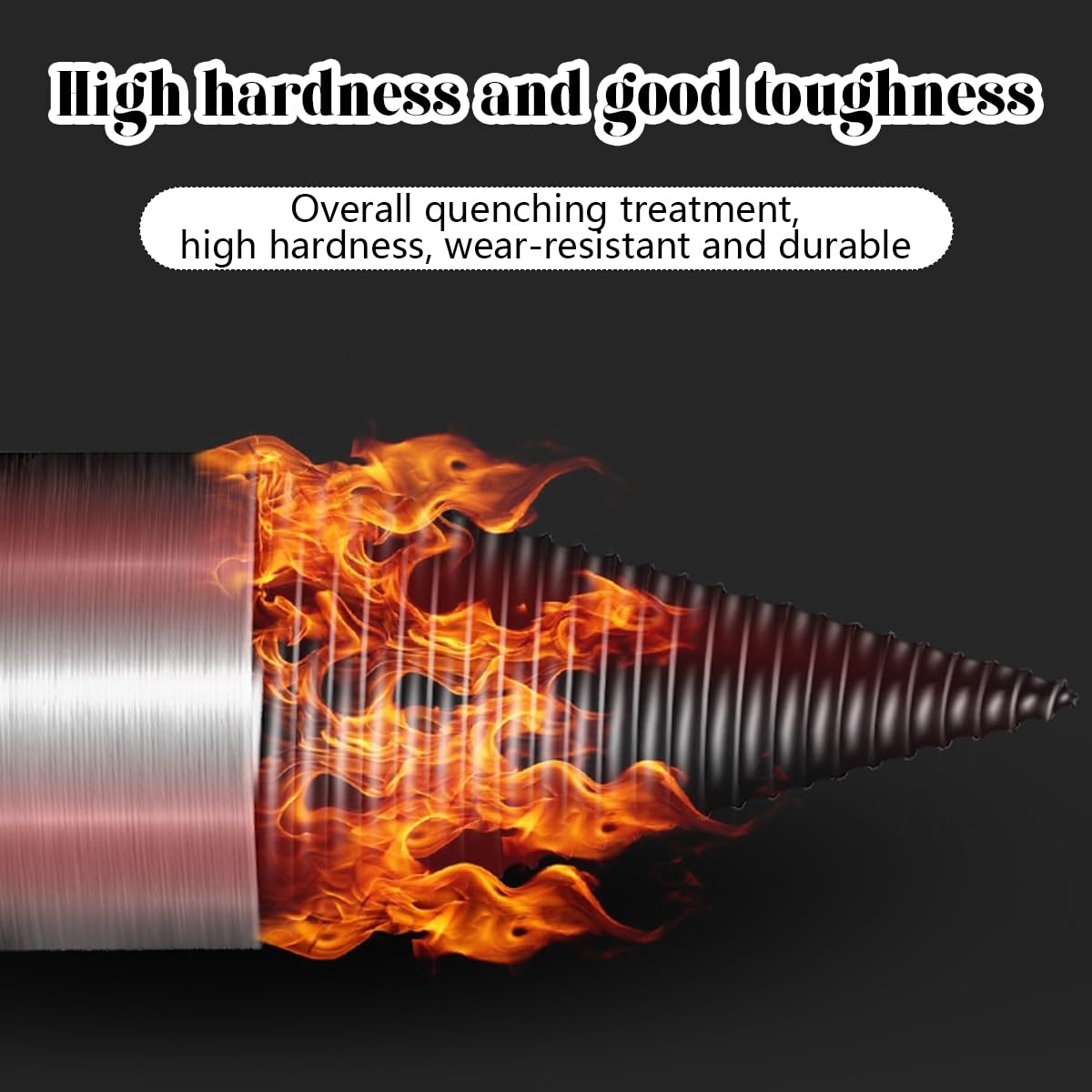Broca Para Leña,Broca Divisora ​​De Madera,Broca En Forma De Cono Para Cortar La Leña Por La Mitad, Broca Divisora De Leña,32mm+42mm,Para Partir Troncos De Madera Para Hogar