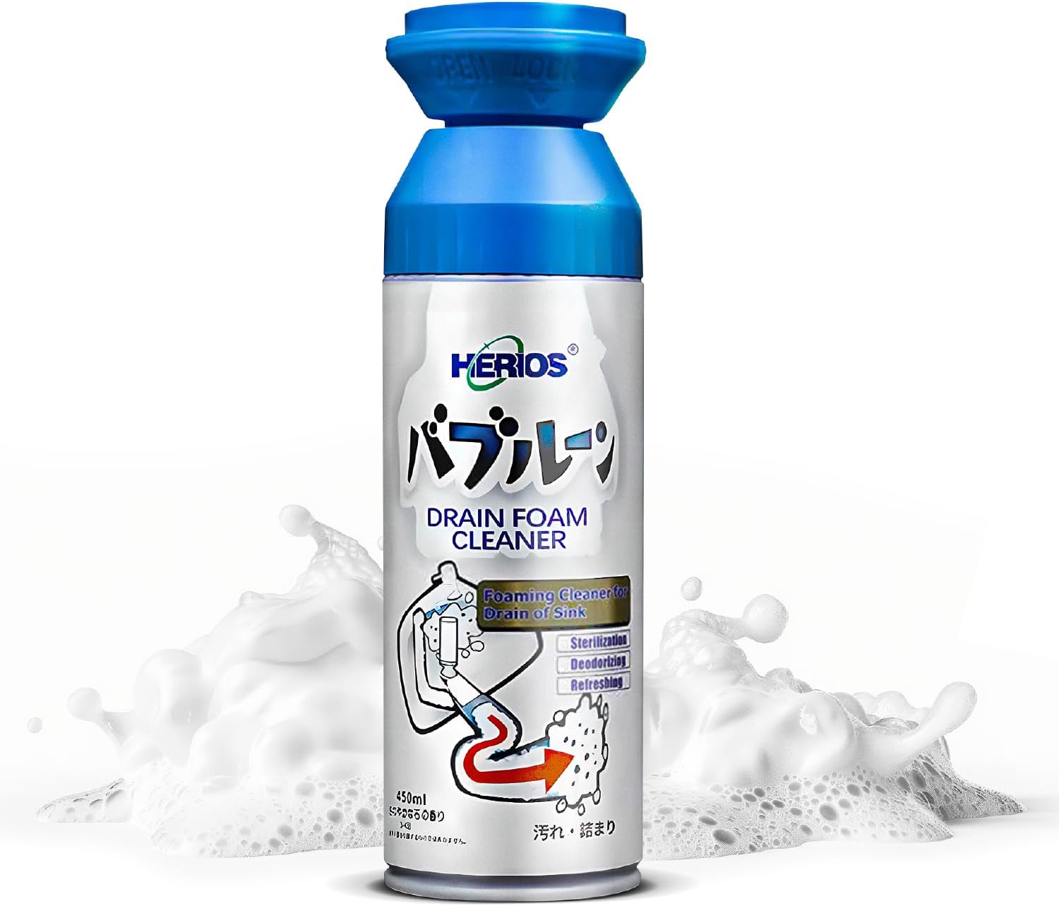 Product image of Foam Drain Cleaner - Foam Sink Cleaner In a Can - Drain Hair Clog Remover For Bathroom Sink - Cleaning Accessories - Bathroom Cleaning Supplies