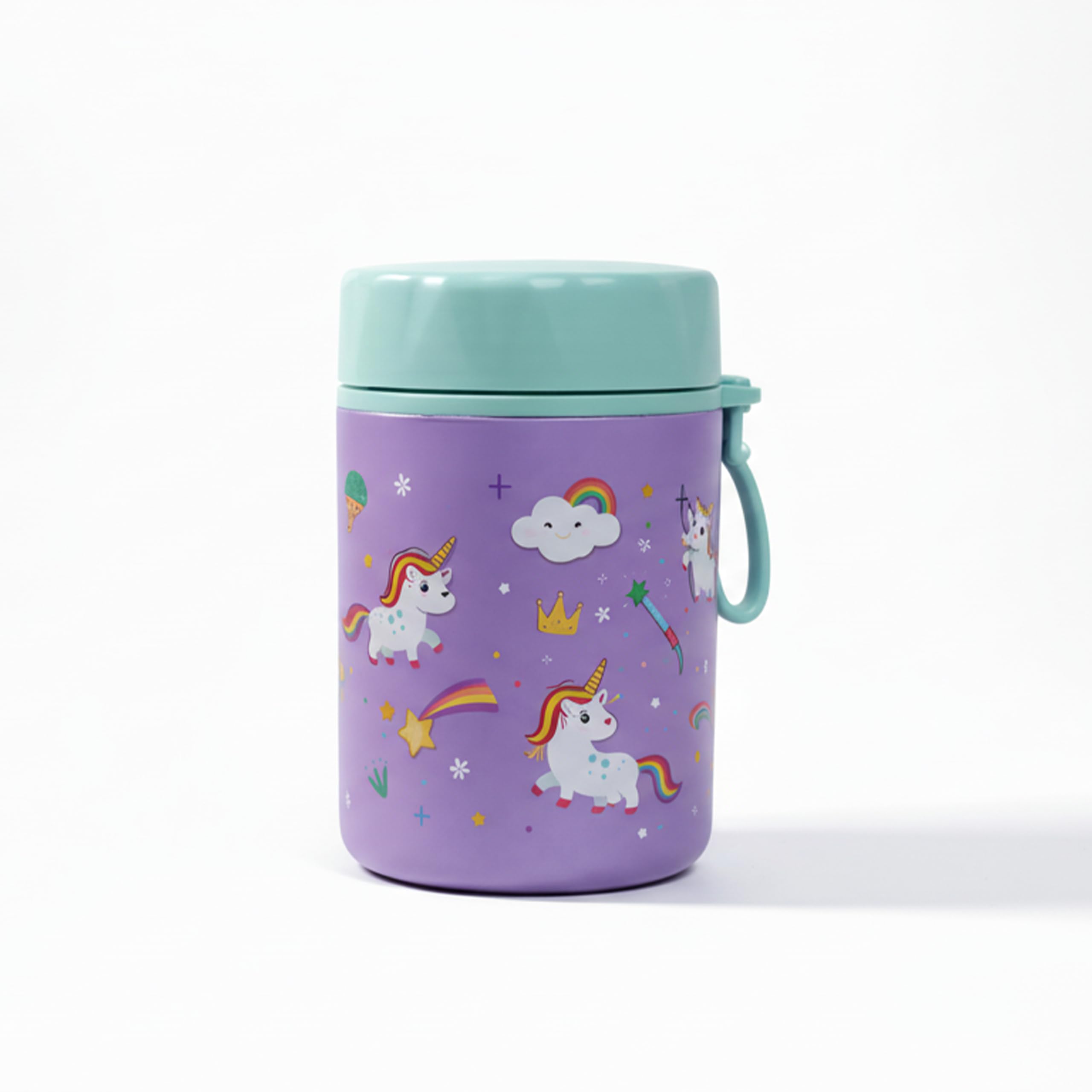 ONE AND ONLY Stainless Steel Food Jar for Kids 480ml | Airtight Baby Food Container | Multipurpose Snack Jar | Travel Friendly Food Storage Box | BPA Free Kids Food Container (Purple)-image-15