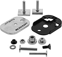 Vista 1 de Milescraft 4022 TrackLock - Base de abrazadera de banco de bloqueo de riel - Accesorio de sujeción para rieles en T, negro metálico