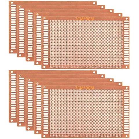 GTIWUNG 10 Stück PCB Board Prototype Lochrasterplatte Kit, Universal-Leiterplatten,7 x 9cm Leiterplatte Universal PCB Prototyp Board für Prototyping und elektronische Erstellung von Projekten Cover