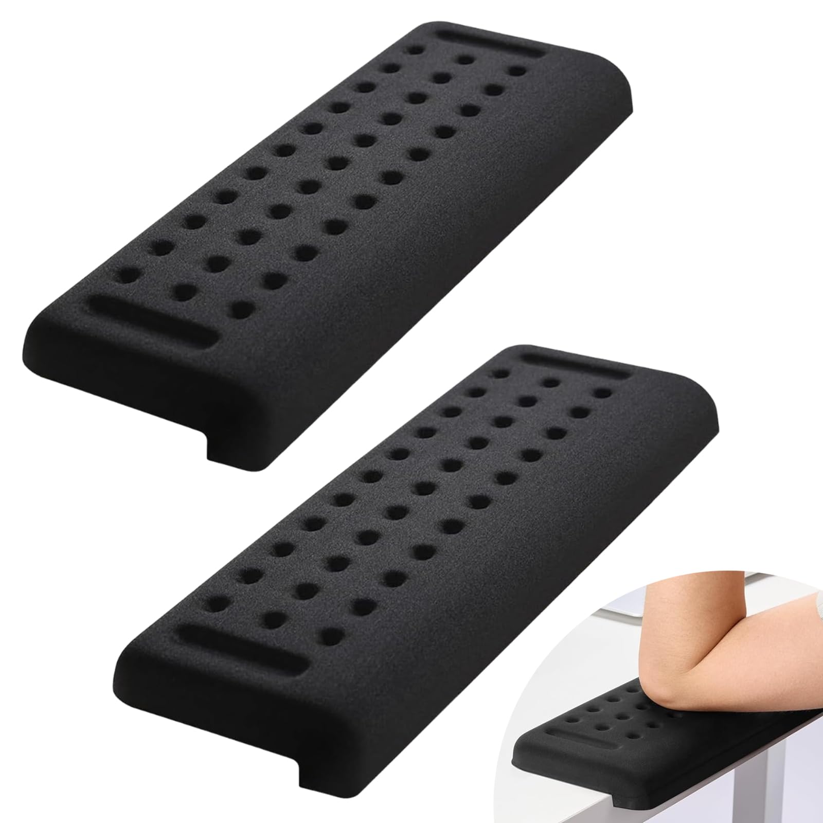 SunshineFace Keyboard Wrist Rest, 2 Pcs Ergonomic Keyboard Wrist Pad L-Shaped Wrist Rest, Wrist Pain Relief, Non-slip Computer Keyboard Stand Keyboard Riser Holder Pad for Table and Desk Edge