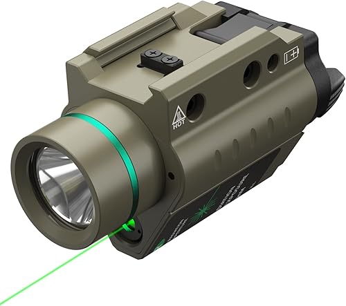 Feyachi RedGreen Laser Flashlight Combo 200 Lumen Weapon Light with Picatinny Rail Mount