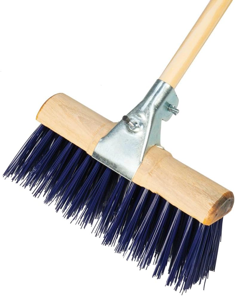 13" Heavy Duty Stiff Blue PVC Birstles Saddle Back Broom Head with