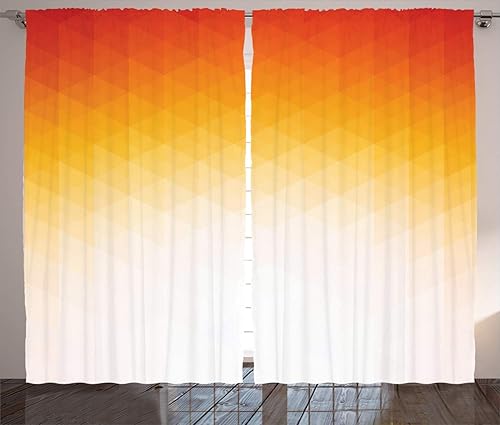 Vista 116 de Ambesonne Cortinas grises y aguamarina, universo tradicional degradado con arte tribal geométrico de mandala, cortinas de ventana para sala de Aqua