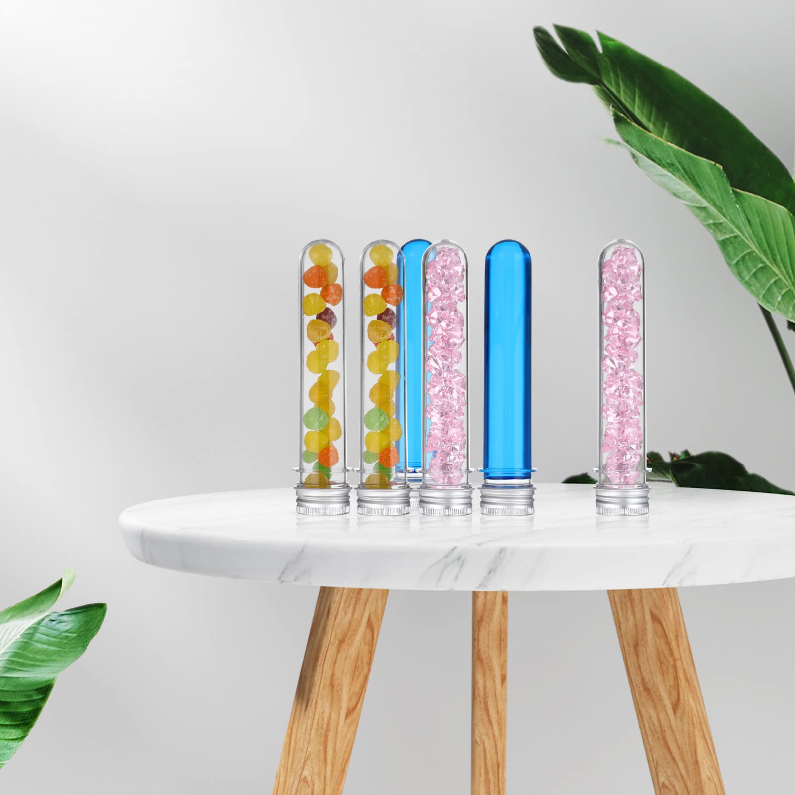 MAGICLULU Provette in Plastica Pet Trasparenti Provette Con Vite in Alluminio Campioni Oggetti Artigianali Inclusa