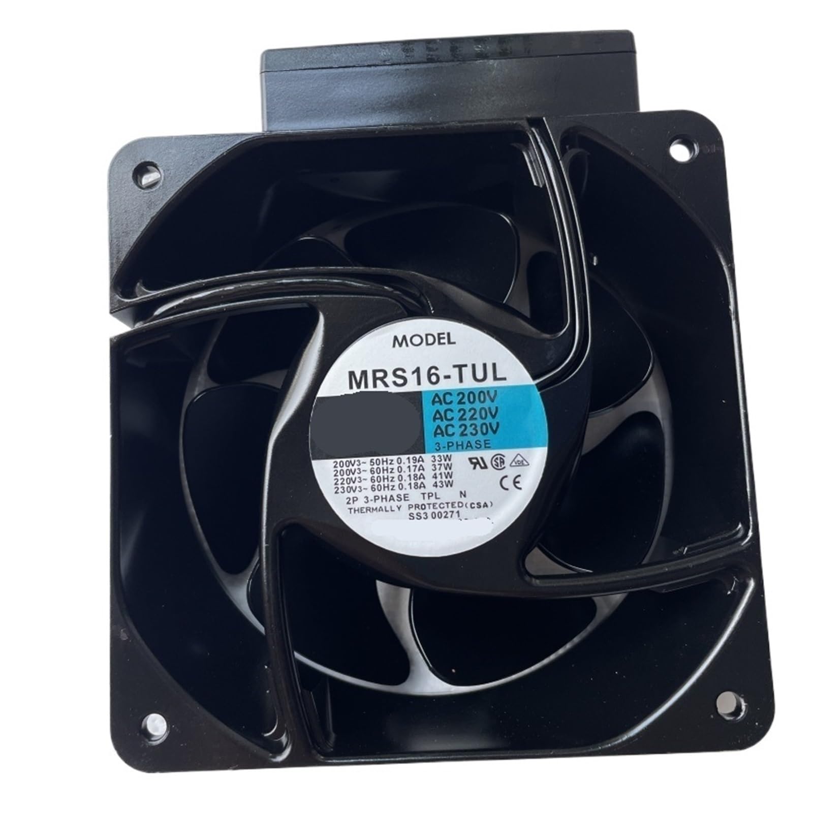 YMUGUEGH MRS16-TUL AC 200-230V 160 * 160 * 62mm 16cm 3 phase fans