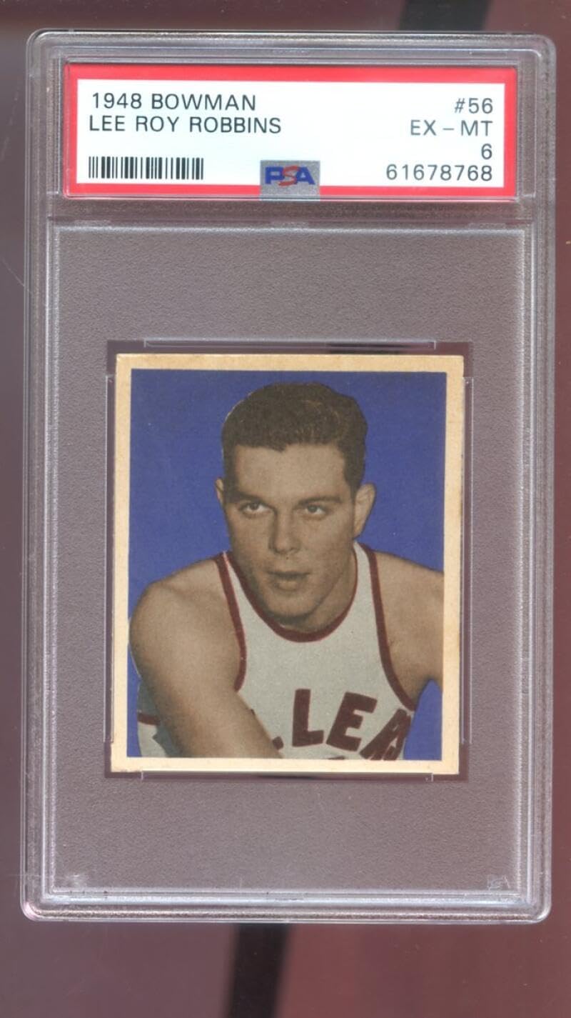 1948 Bowman #56 Lee Roy Robbins ROOKIE RC PSA 6 Graded Basketball Card 48 Providence Steamrollers
