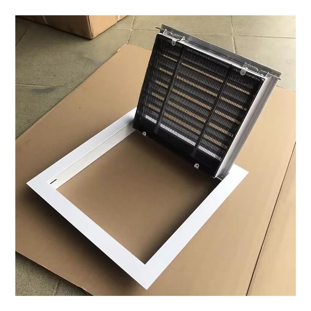 Tapa de ventilación, Panel de Acceso de ventilación con Rejilla de Aluminio - Rejilla Decorativa Blanca con Filtro para cobertizo, ático, hogar, Oficina, Escuela, Hospital (27,6 x 29,5 pulga