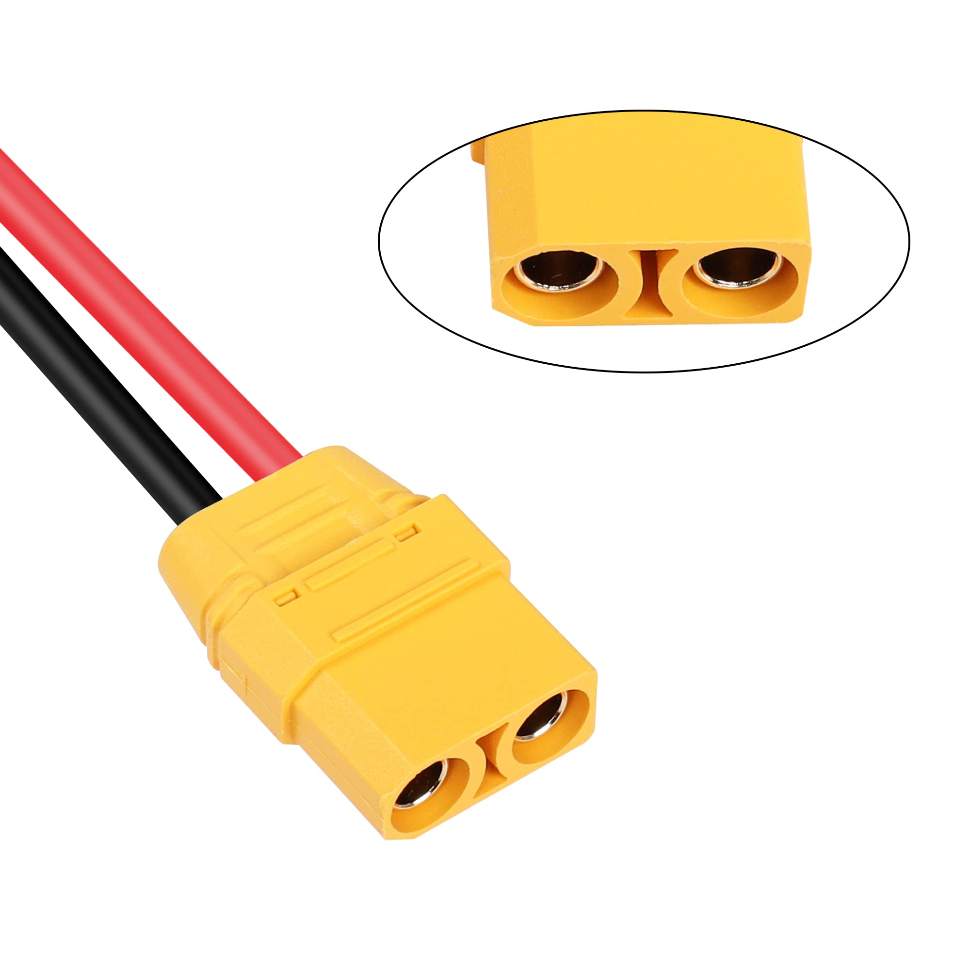 10 AWG XT90 Female Male Connector M8 O Ring Terminal Extension Battery 10 AWG XT90 Female Male Connector M8 O Ring Terminal Extension Battery