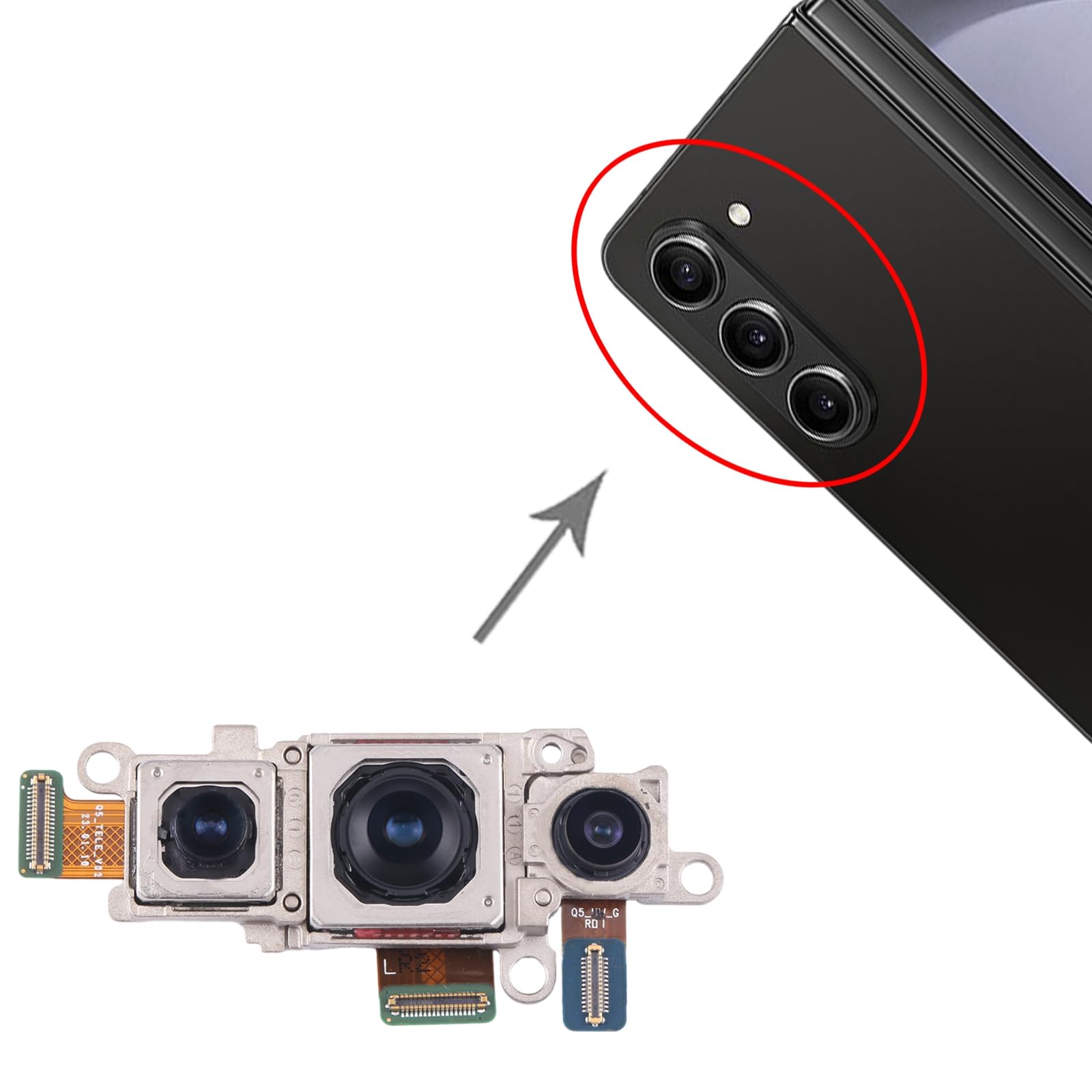 Amazon | Hiregolish 携帯電話交換修理部品、Samsung Galaxy Z Fold5