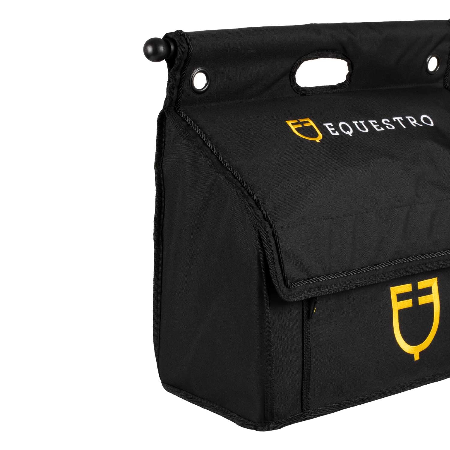 Borsa da Grooming con Barra di Supporto, Nera con Logo Giallo