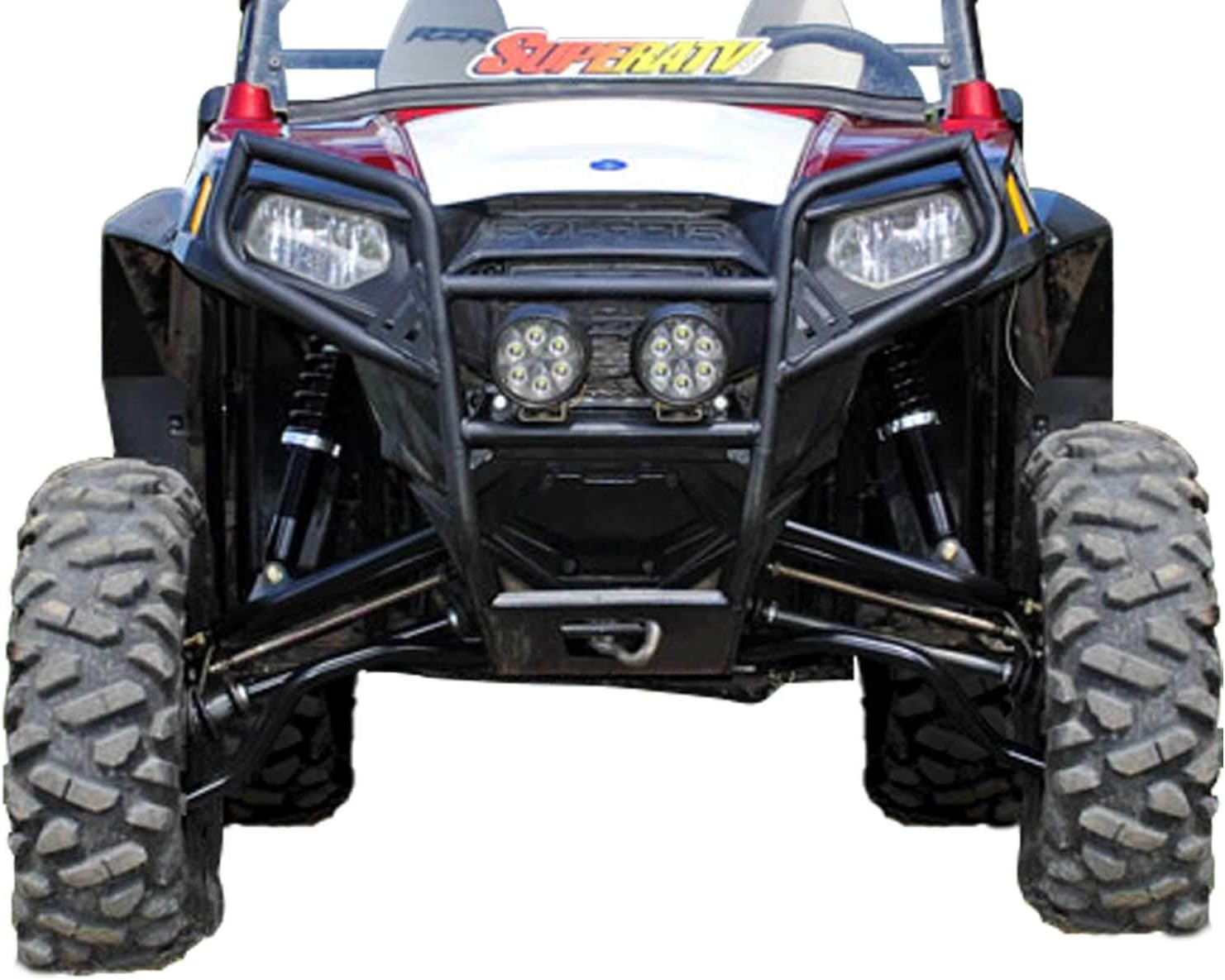 SuperATV Heavy Duty 5" RZR 800 to RZR 800 S 1.5" Offset Suspension Conversion Kit - Black - for Stock 800 S Shocks - Complete Kit with New Rhino 2.0 Axles, A arms, and More!