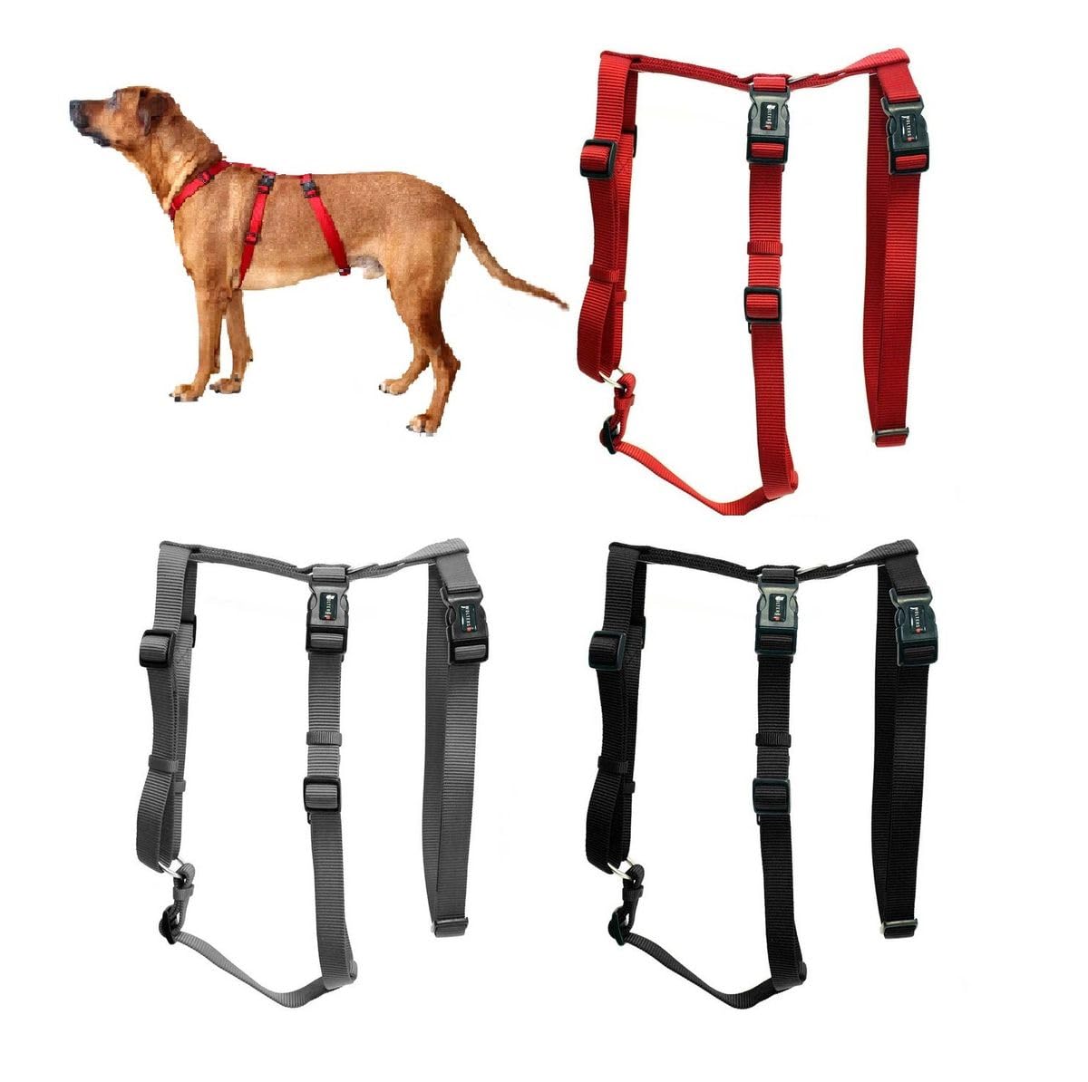 Hundegeschirr ausbruchsicher Professional No Escape, M: 40-50cm rot