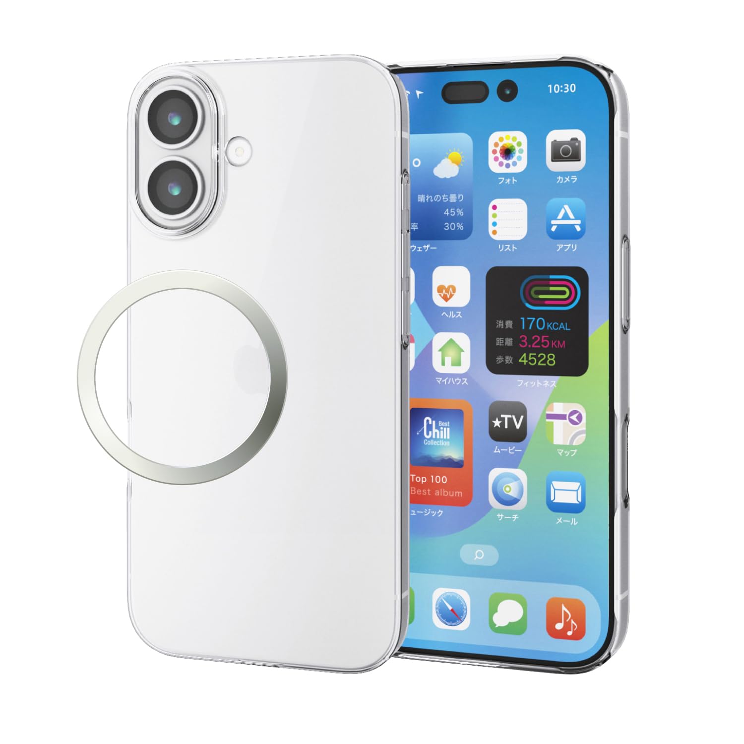 Amazon.co.jp: エレコム iPhone 17 ケース カバー クリア ハード 極薄