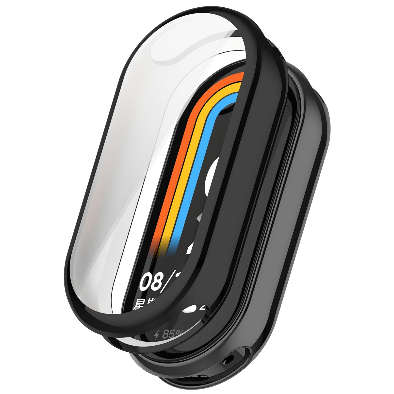 for Xiaomi Smart Band 10 Ceramic / 9 Ceramic / 8 Watch Case Electroplating Full Wrapped TPU Cover - Black-image-20