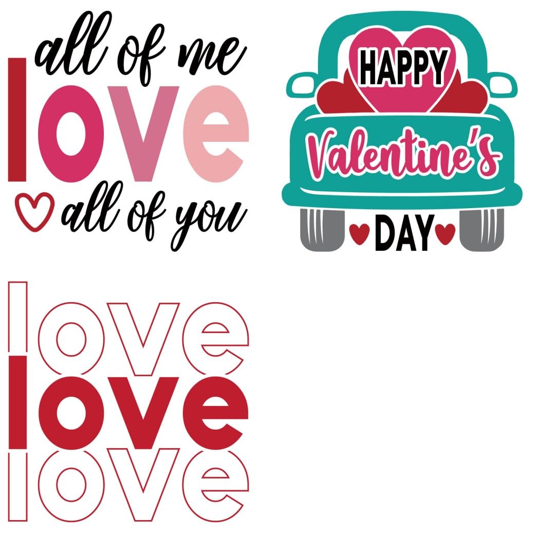 Valentine's Day Iron on Transfer Vinyl Cursive Heat Transfer Letters for T Shirts Clothing Stockings Printing DIY Crafts Decorations