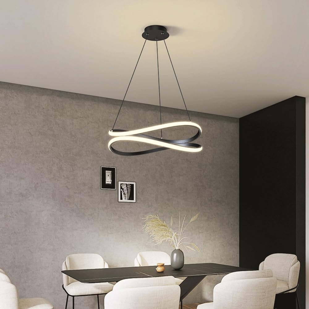 Lámpara Colgante Regulable, lámpara Circular Moderna, lámpara de Techo para Isla de Cocina con Control Remoto 3000K/4500K/6000K 10%-100% de atenuación para Restaurante cafetería