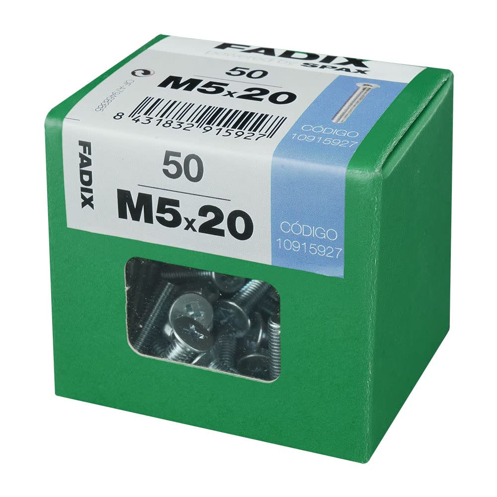 Box L 50 units. Metric CP M 5 x 20 mm FADIX, Multicolor