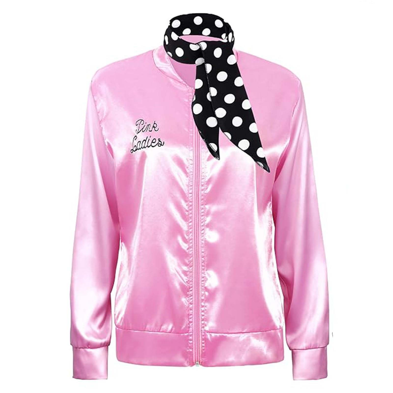 Maryparty Pink Ladies Jacket Pink Jacket for Ladies Fancy Dress 1950s Costume for Women Adults (Style-3, XL)