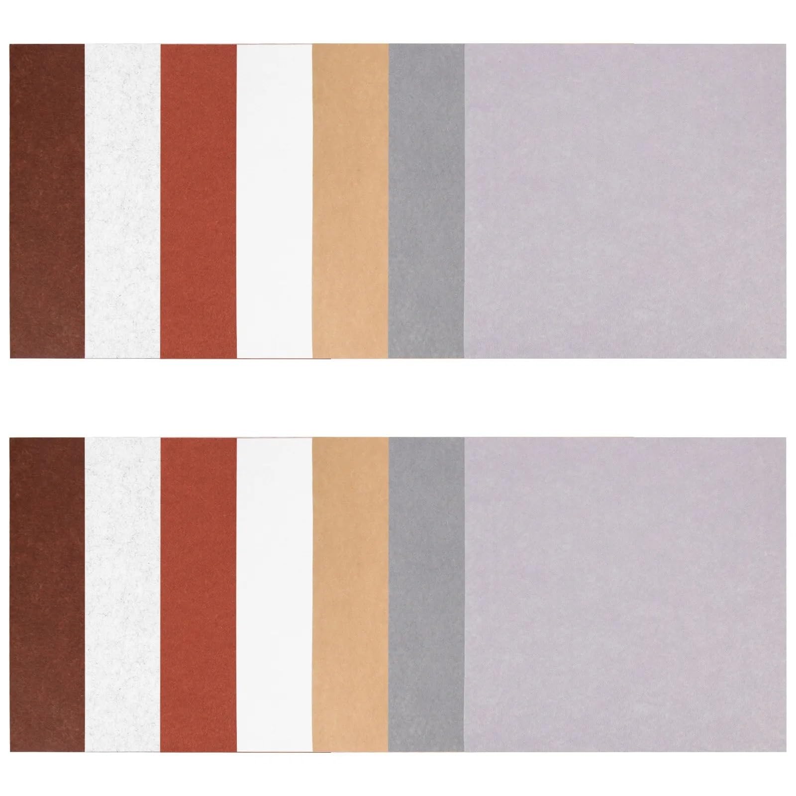 Hojas de fieltro de colores, 28 cuadrados de tela de fieltro surtidos para costura y acolchado para arte y manualidades