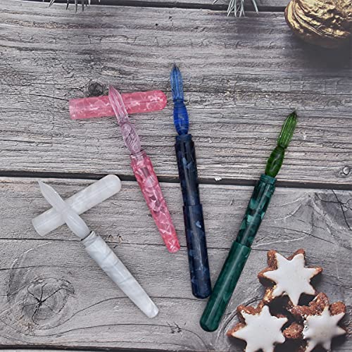 Sipliv 644831372 Resin Calligraphy Pen Dip Pen Glass Pen Nib Pocket-Size Travel Short Gift Pen thumb #3