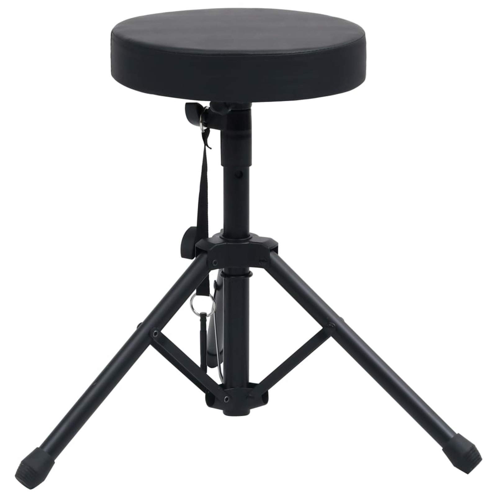 Homgoday Taburete para batería ajustable negro redondo, muebles para casa, interior, exterior, salón, dormitorio