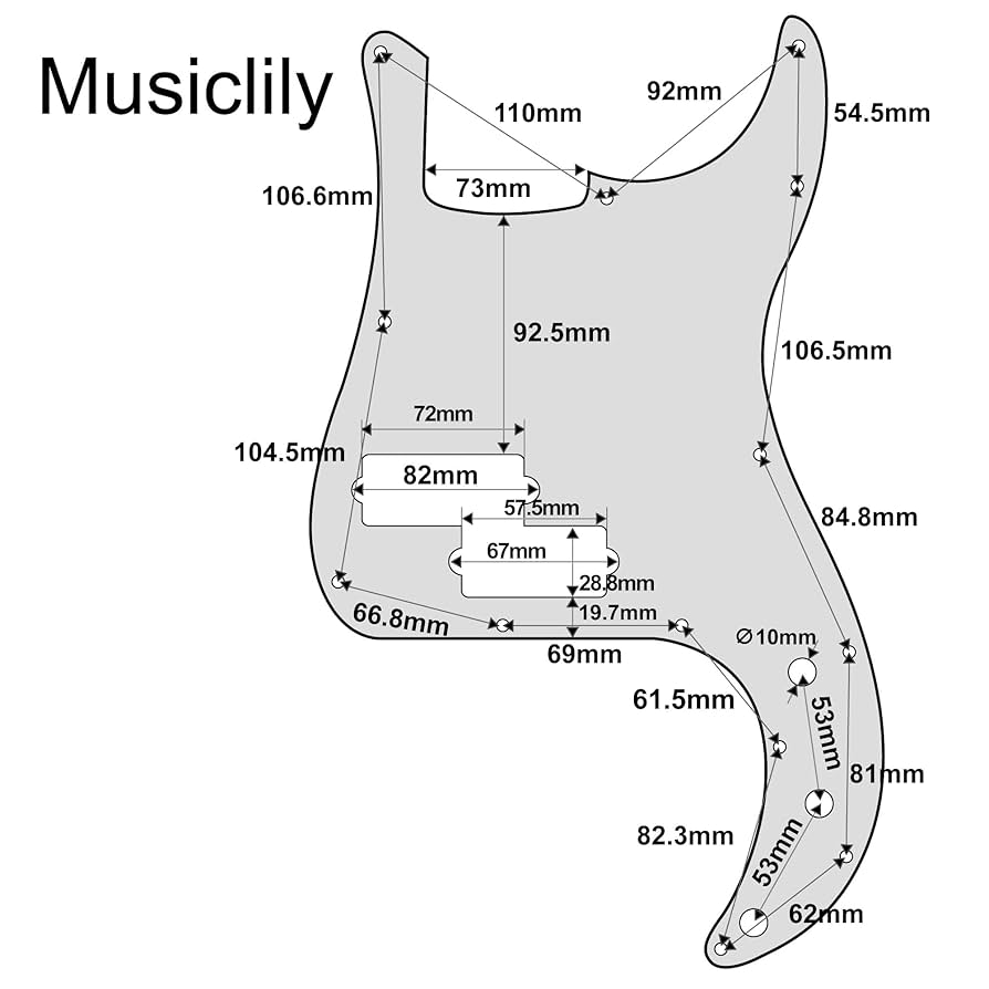 Amazon.co.jp: Musiclily Pro 13穴 プレシジョンベースPB