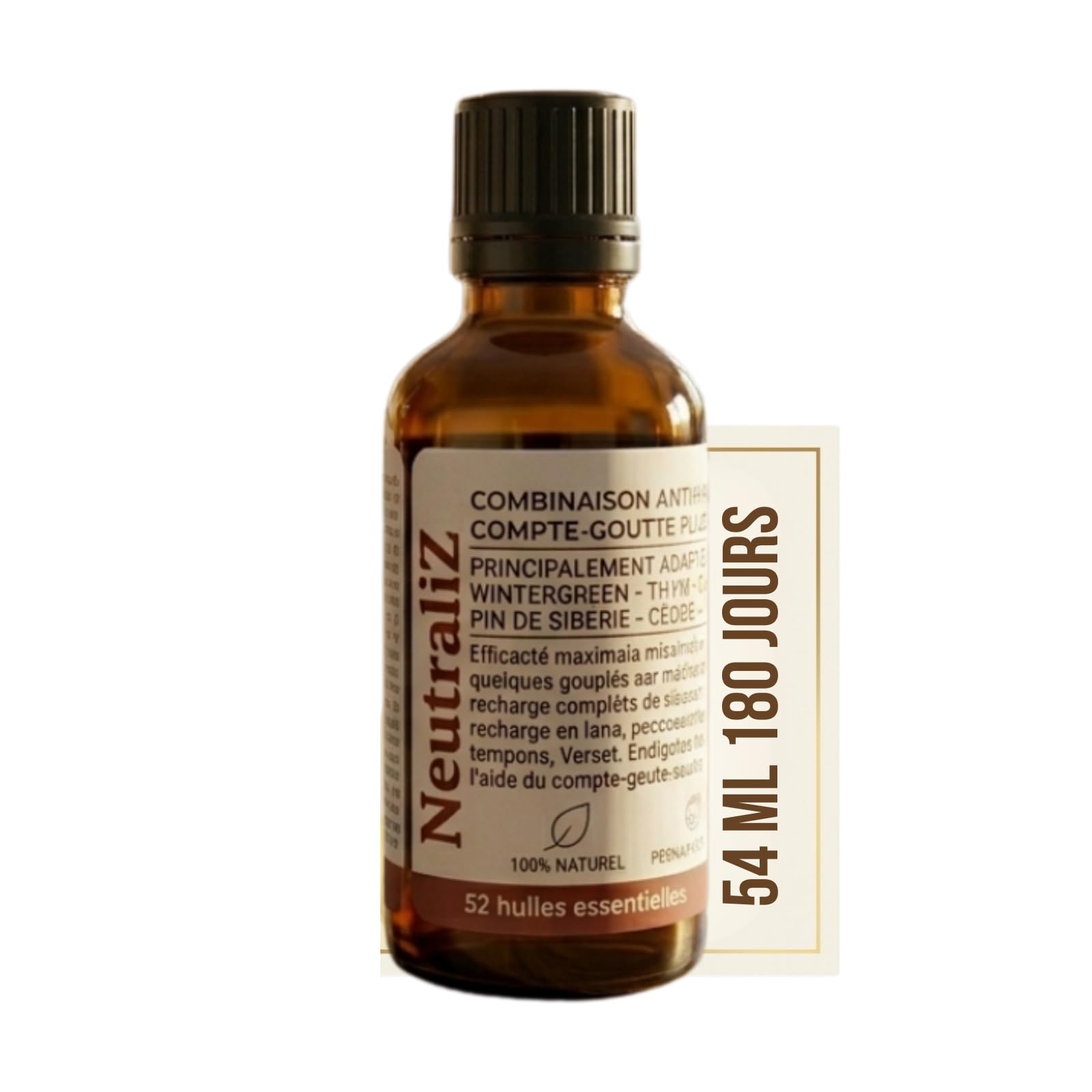 Combinaison Anti-odeurs fait en France - Parfums naturels & frais - 100% naturel aux Huiles Essentielles (54 ml)