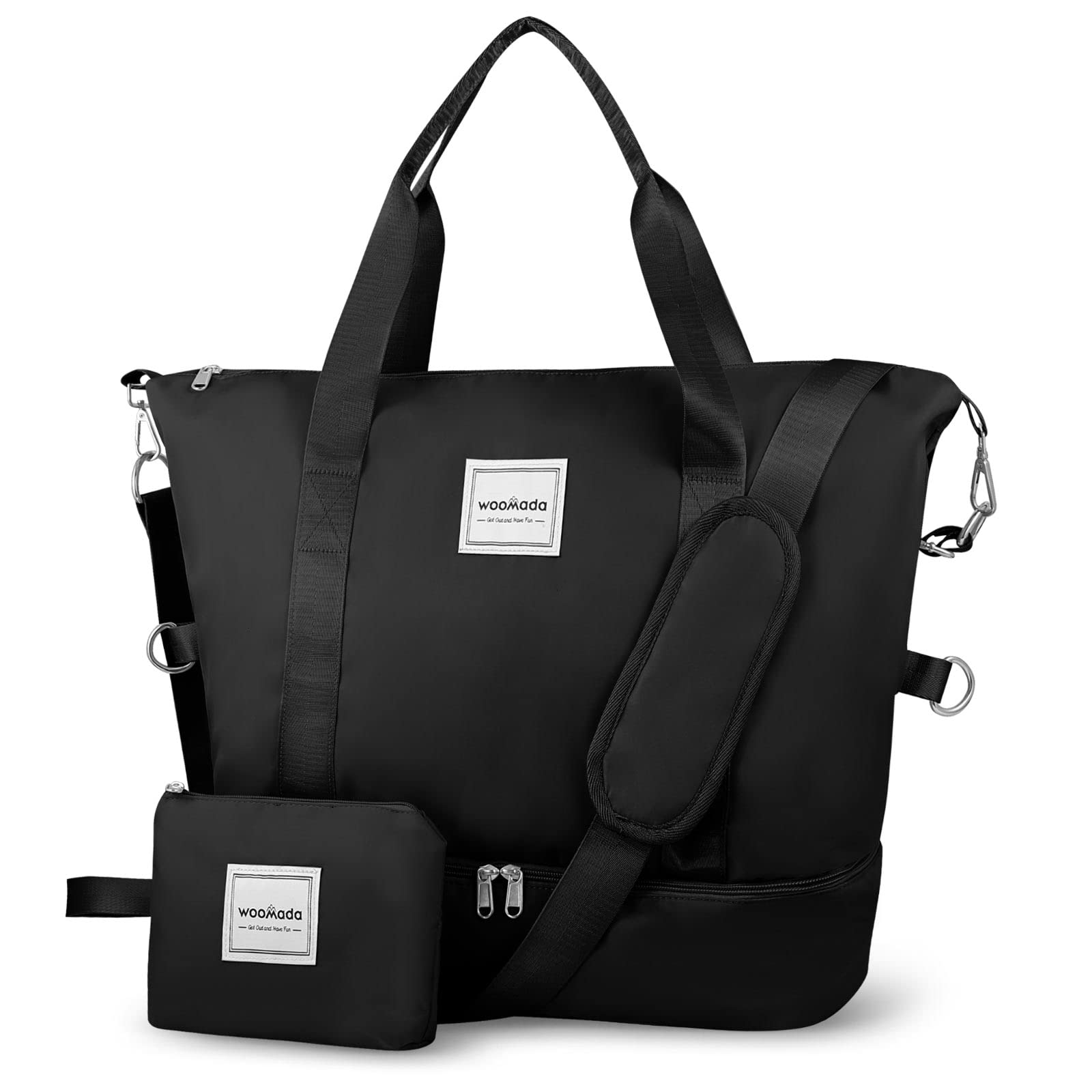 WOOMADAWeekender Bag for Women, Travel Duffel Bags with Shoe Compartment & Wet Pocket, Personal Item Bag for Airlines