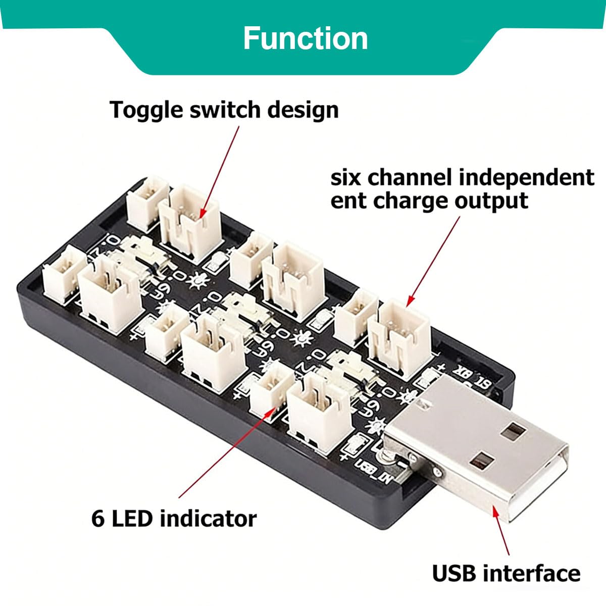 1S LiPo ładowarka USB 3,7 V/4,20 V 6-kanałowa 1S-LiHV ładowarka 6 w 1-Micro-JST-1,25-JST-PH-2,0-mCX-mCPX z przedłużaczem USB do Tiny Whoop Blade Inductrix