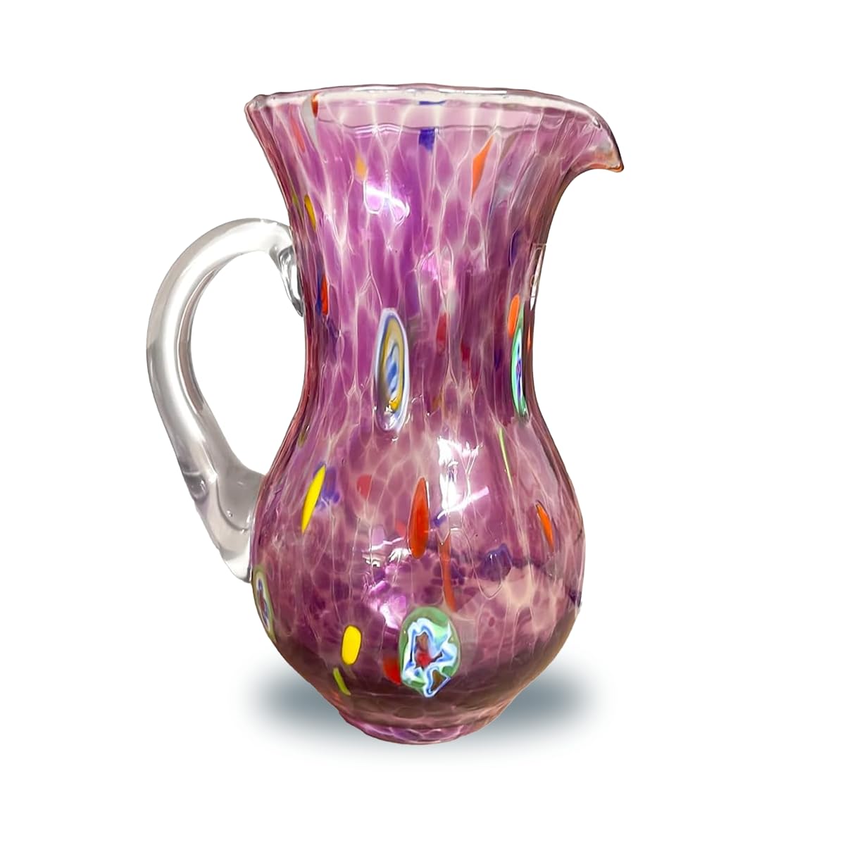 Buvette Jug 750 ml Amethyst Blown Glass Handmade Carafe Table Carafe Handcrafted Elegant and in Style Made in Italy