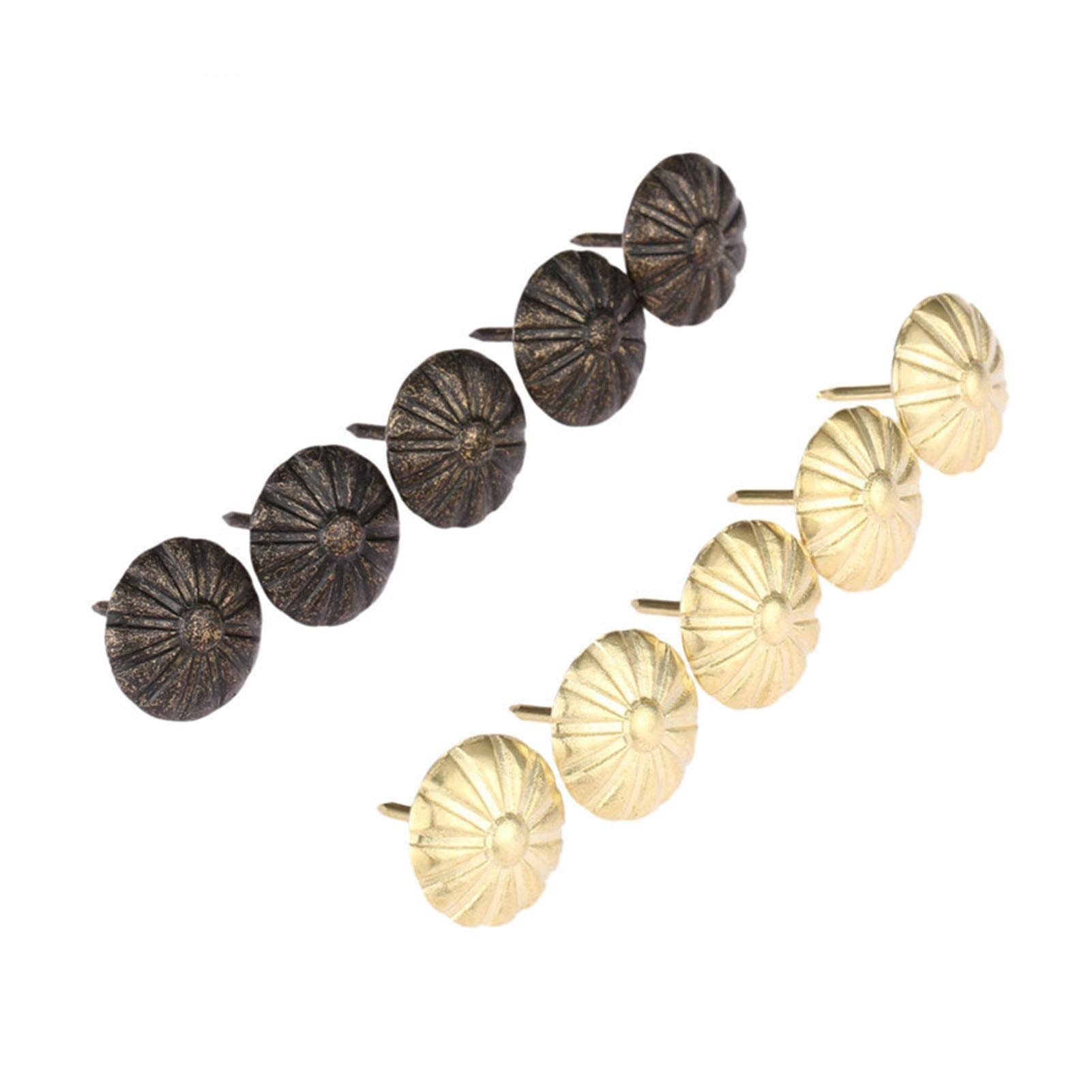 Clous, Punaises, punaises de rembourrage, pouce, décoratives meubles, 10 pièces 19 * 20mm, boîte-cadeau bijoux