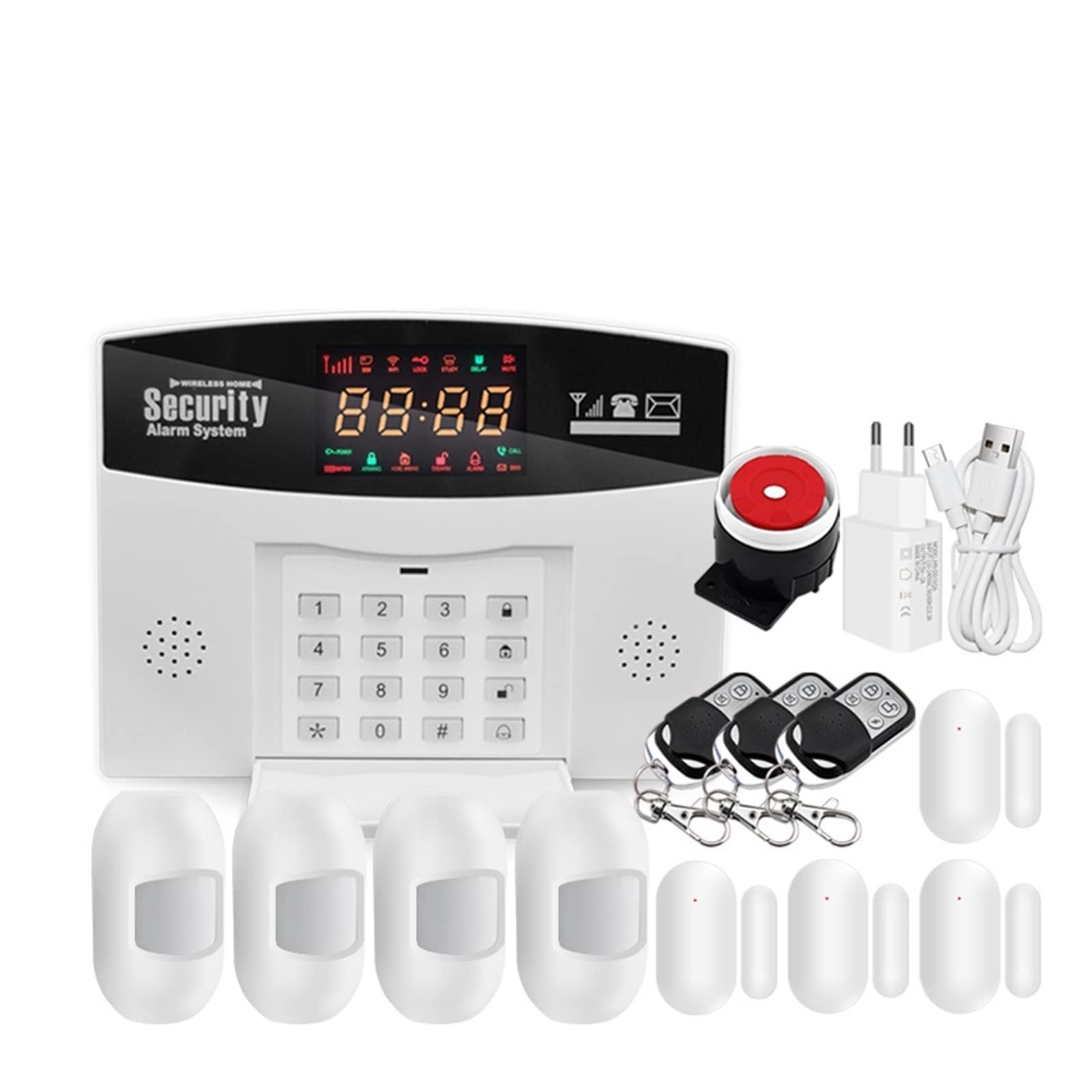 Tuya WiFi GSM Système d'alarme à la Maison Alarme DE SÉCURITÉ Alarme TUYASMART/Smart Life Appliquer Compatibles(Brand E)