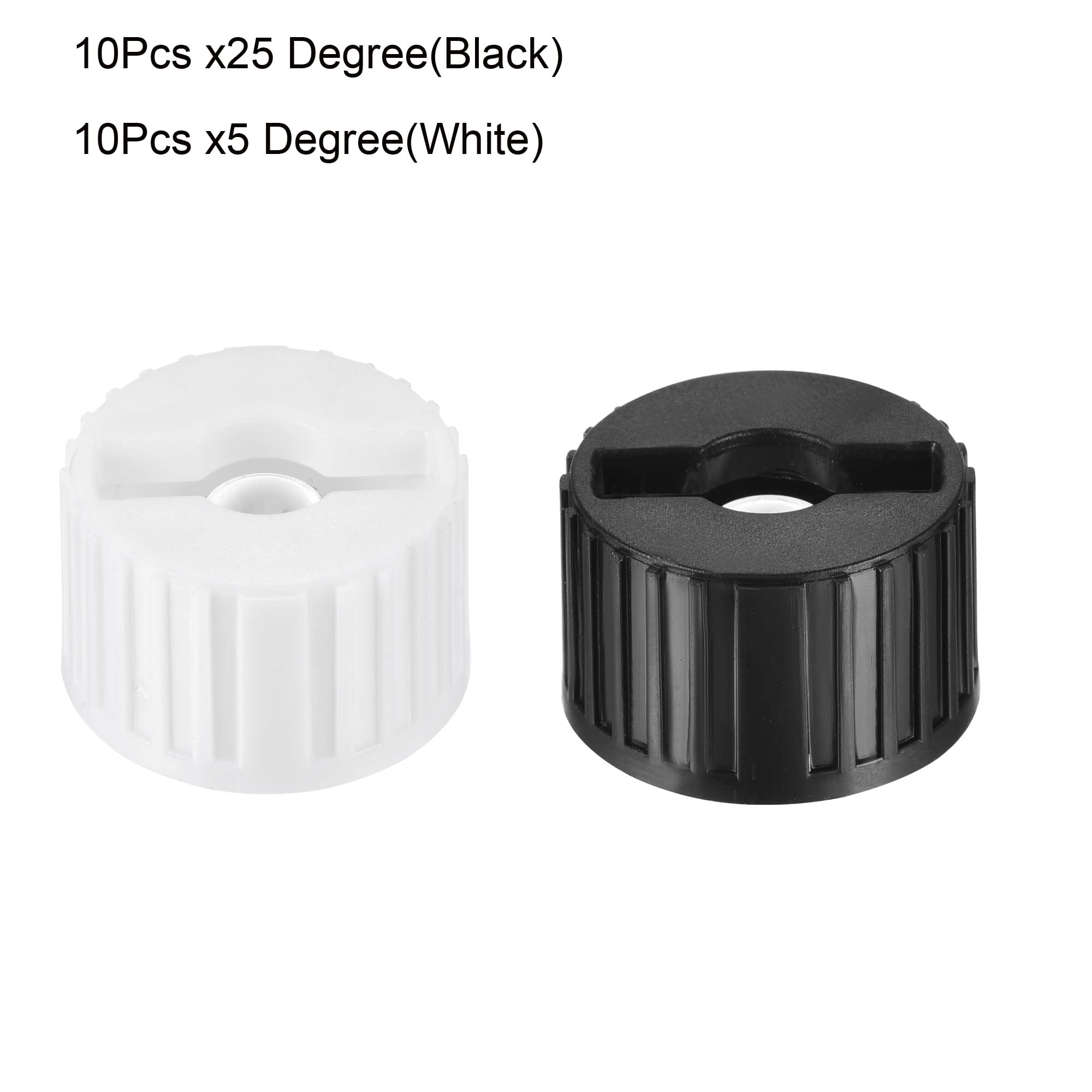 QUARKZMAN LED Obiettivo Ottico Vetro 25 Grado 5 Grado con Supporto per 1W 3W Alta Potenza LED Luce, Nero Bianco 20pz