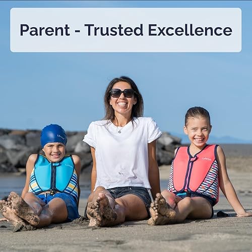 Vista 11 de Limmys Premium Kids Swim Vest - Toddler Swim Jacket and Buoyancy Swimming Aid - Modern Design Swimming Vest for Boys, Girls and Babies - Drawstring