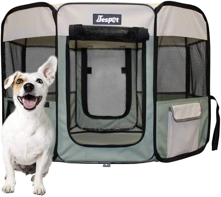 JESPET 36" Pet Dog Playpens, Portable Soft Dog Exercise