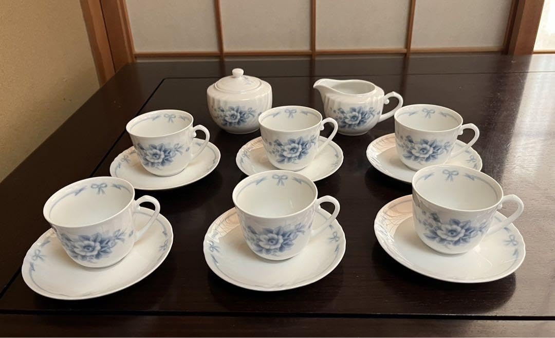 Amazon.co.jp: 大倉陶園 カップ&ソーサー6客 シュガーポット ミルク 