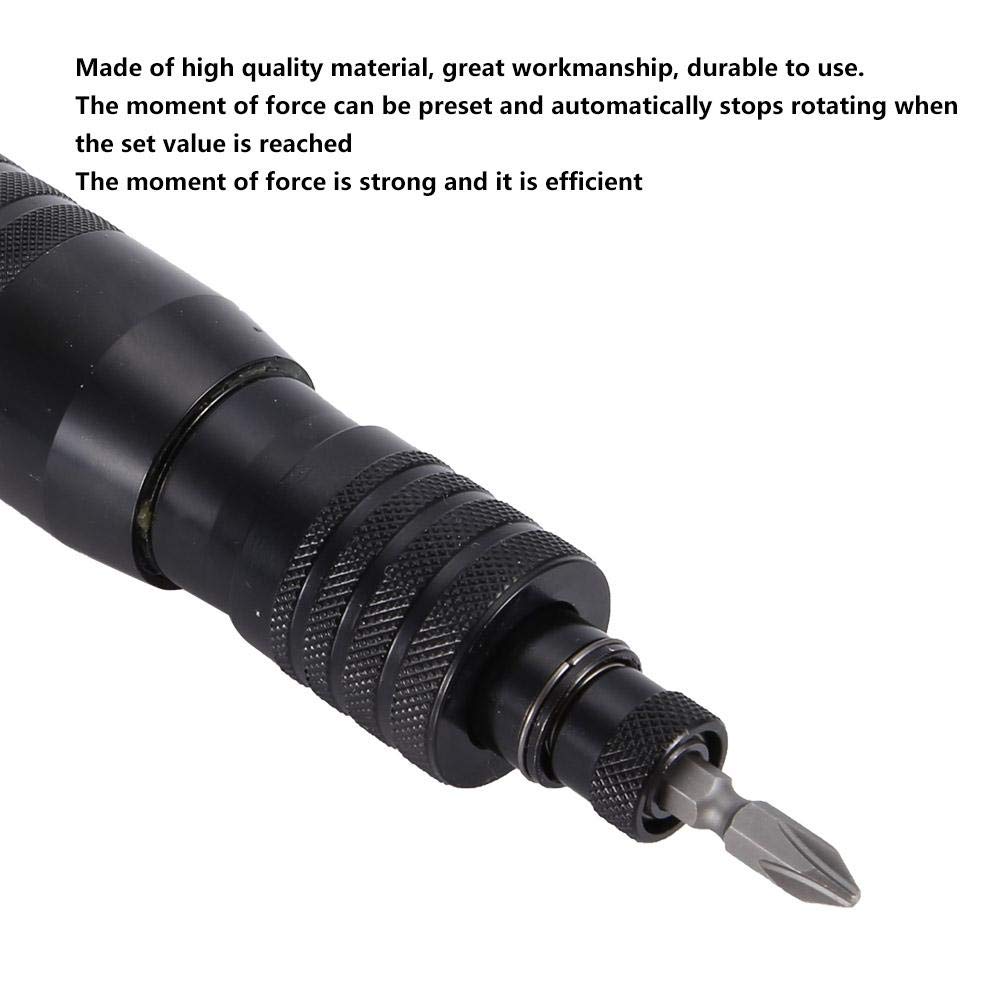 Tournevis Pneumatique Entièrement Automatique Visseuse Pneumatique 1/4" Outil de Vissage Pneumatique CW/CCW 1200 tr/min Industriel (2-4N.M)