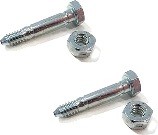 The ROP Shop | Pack of 2 - Shear Pin Bolt & Nut for John Deere 524D, 724D, 826D, 1332DDE Blower