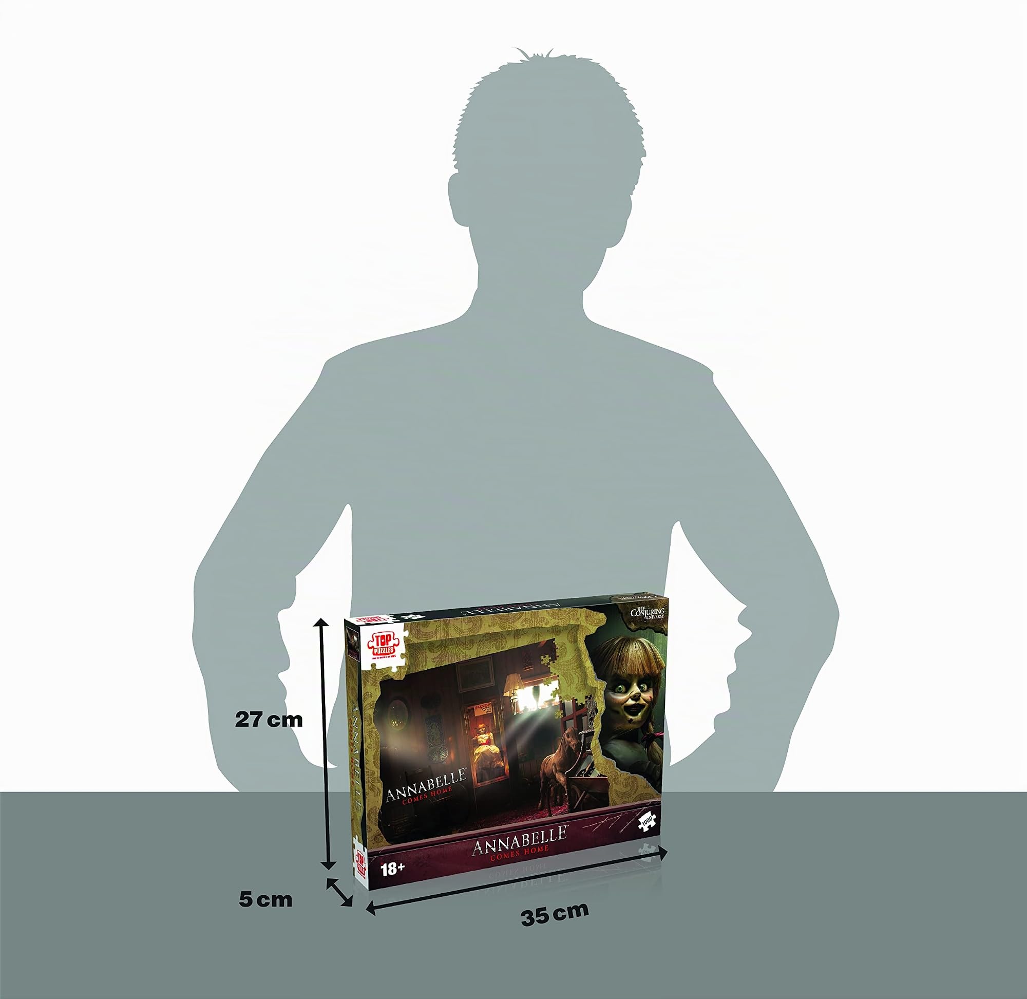Winning Moves Annabelle - Gioco di puzzle da 1000 pezzi, pezzi insieme la stella di porcellana dell'universo evocante, è un ottimo regalo o giocattolo per adulti e fan dell'orrore