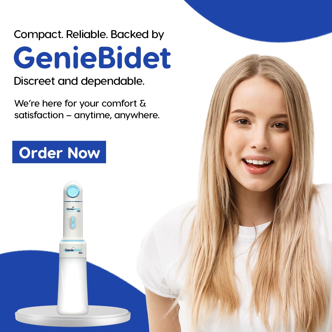 GenieBidet Aggiornato 2025 Bidet Portatile Ricaricabile - Spruzzatore portatile per bidet WC Pulizia in movimento - Spruzzatore elettrico per donne e uomini. Pulizia dell'igiene personale/cura