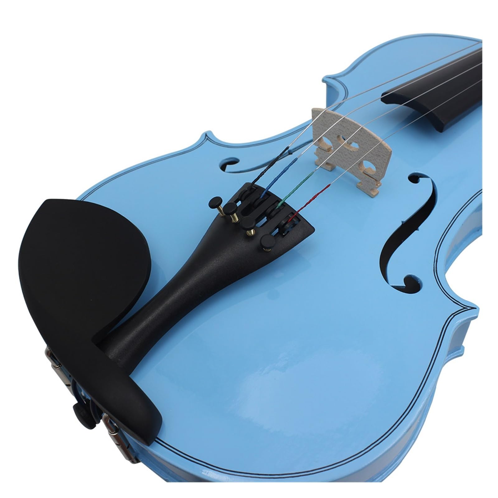 Violini Violino 4/4 Pannello in Acero per Principianti Violino Blu Adatto per Lezioni di Musica Ornamento per Studio con Accessori (Color : Blue Violin)