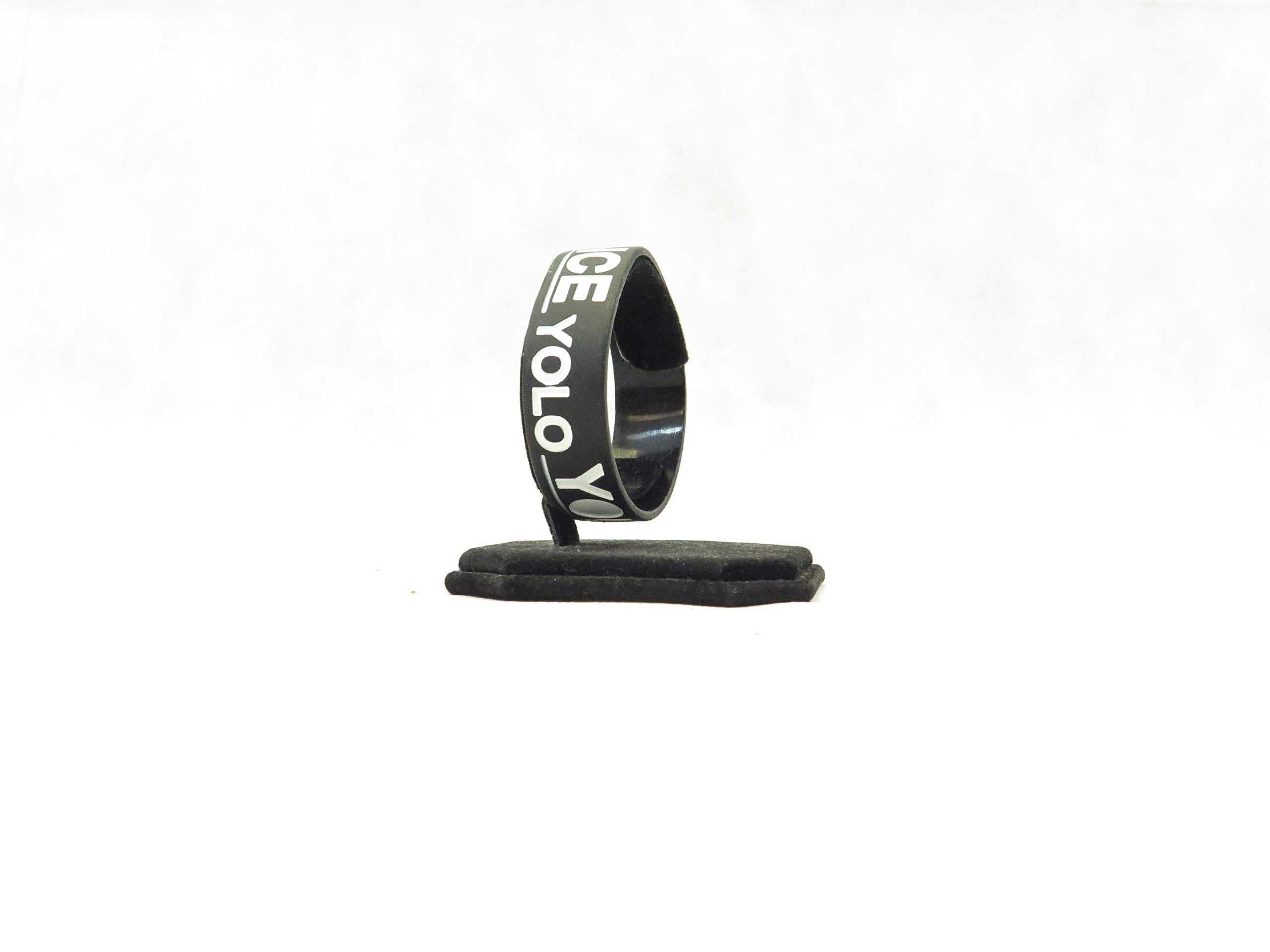 Kizrr Black YOLO YOU ONLY LIVE ONCE Bracelet Wristband!