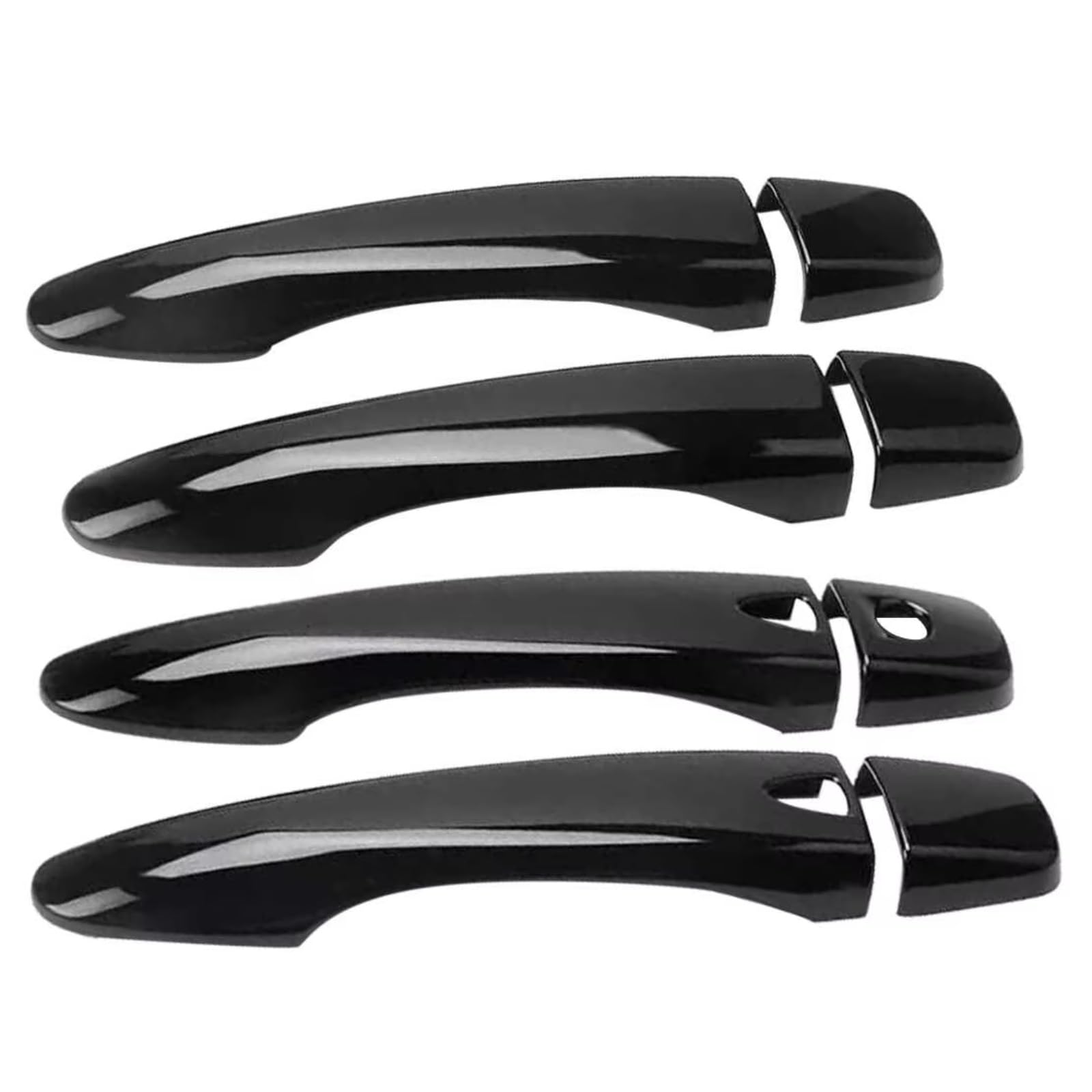 JJRFVBGT Door Handle Trim Compatible with Nissan for Rogue 2014 2015 2016 2017 2018 2019 ABS Glossy Black Accessories Car Exterior Door Handle Housing