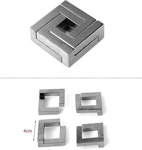 Miniatura 8 de Rompecabezas de 15 piezas, juego de rompecabezas de alambre de metal, juego de rompecabezas de desafío de inteligencia intelectual, desbloqueo