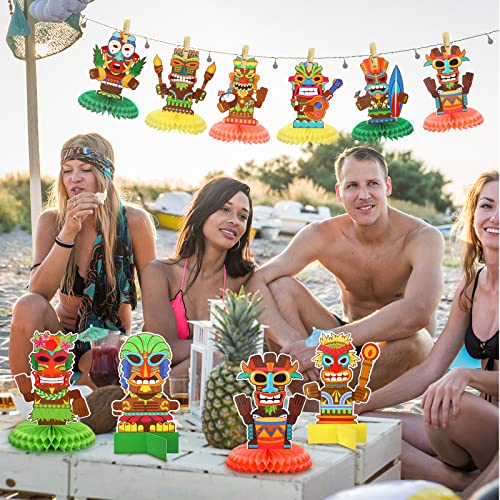 Spakon 10 Pcs Hawaiian Party Decorations Tiki Table Centerpieces - image 7